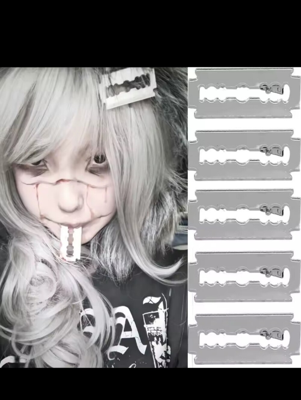 2 Razorblade Hairclips - Picture 10 of 14